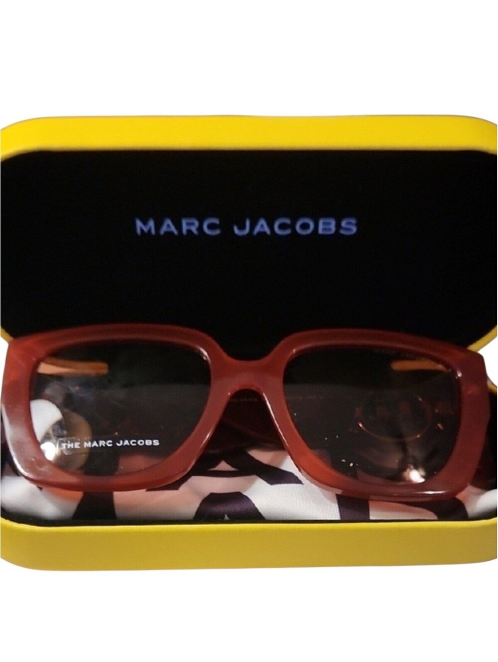 Marc Jacobs Burgundy and Gold Sunglasses- NWOT